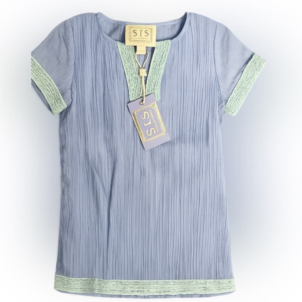 NWT Sail to Sable Kids Blue and Green Top